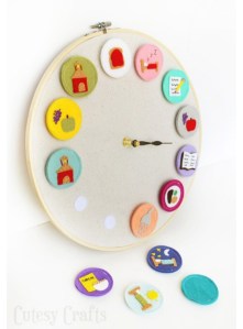 imagen de reloj con actividades diarias