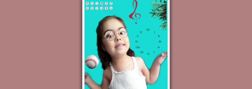 niña con sindrome de down representando las inteligencias multiples