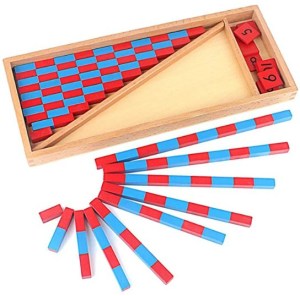 barras numericas azul y rojo