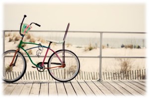 bicicleta en una playa