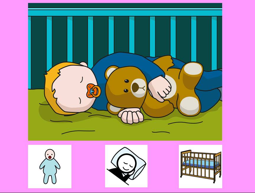 imagen de bebe durmiendo en su cuna para traba